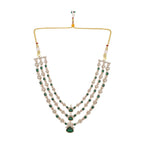 Nuyug 18K Gold Plated Emerald Elysian Layered Necklace Set