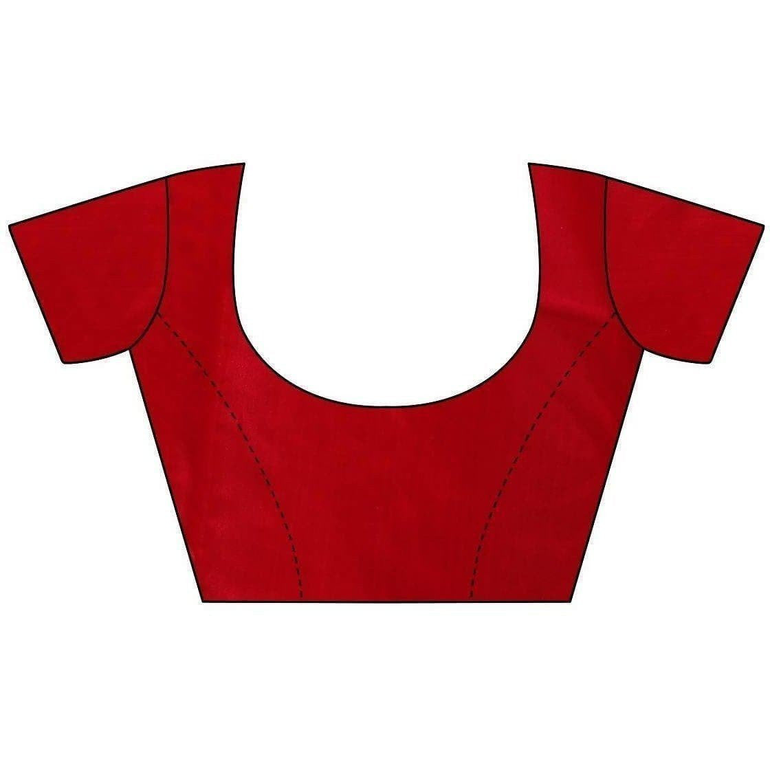 Vamika Banarasi Jaquard Red Weaving Saree (Banarasi 29)