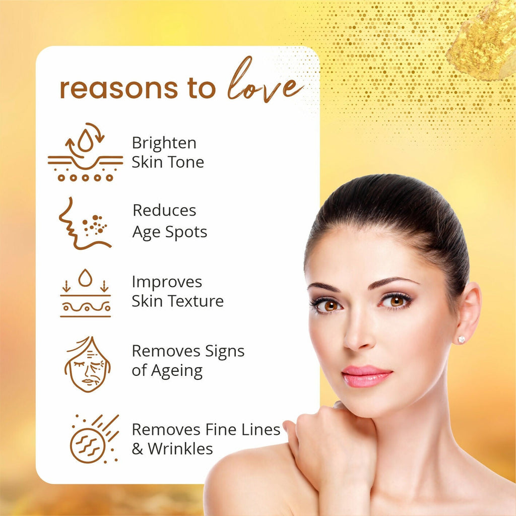 Globus Naturals Gold Radiance Anti Ageing & Brightening Face Serum, Suitable For All Skin Types - Distacart