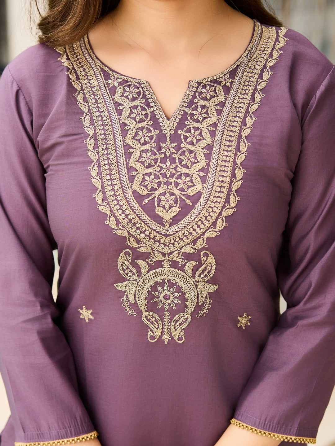 The52 Women's Gorgeous Viscose Embroidery work Straight Kurta with Pant and Dupatta Set - Distacart