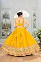 Lehenga Mart Designer Bollywood Style Wedding Wear Lehenga Choli - yellow