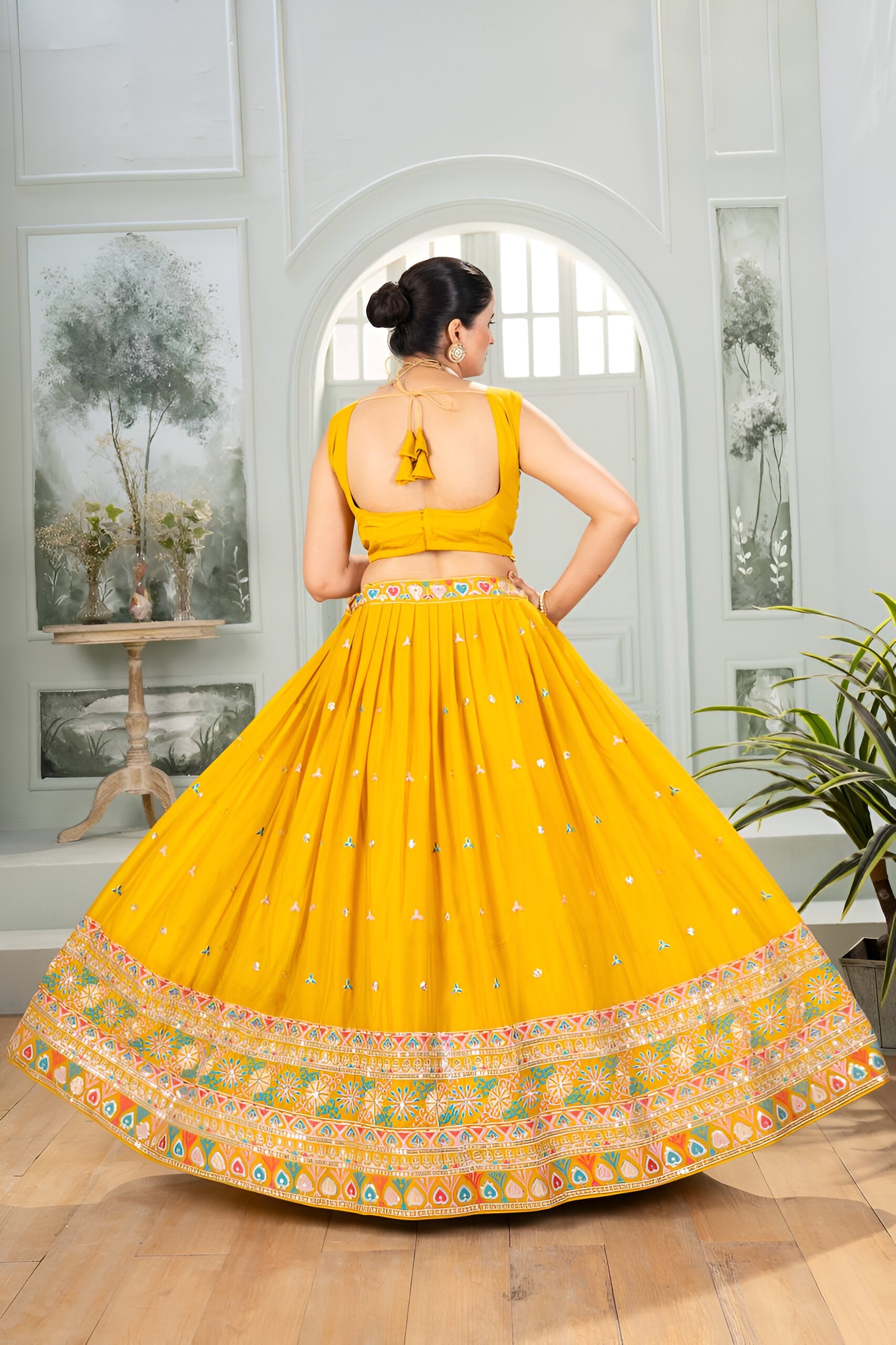 Lehenga Mart Designer Bollywood Style Wedding Wear Lehenga Choli - yellow