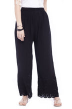Mominos Fashion Reyon Cotton Black Embroidery Chikan Palazzo - Distacart