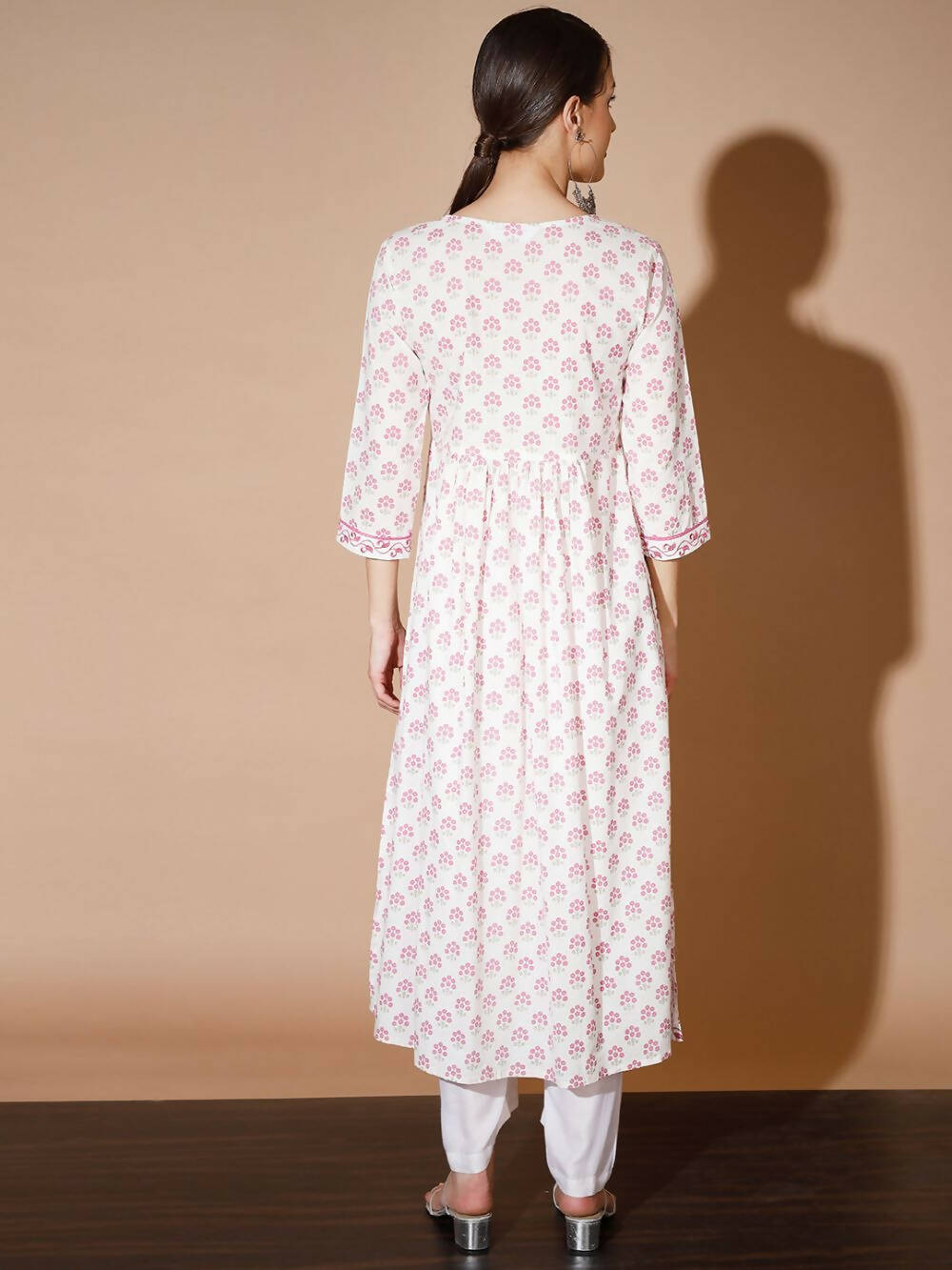 Myshka Women Lavender Printed Kurtas - Distacart