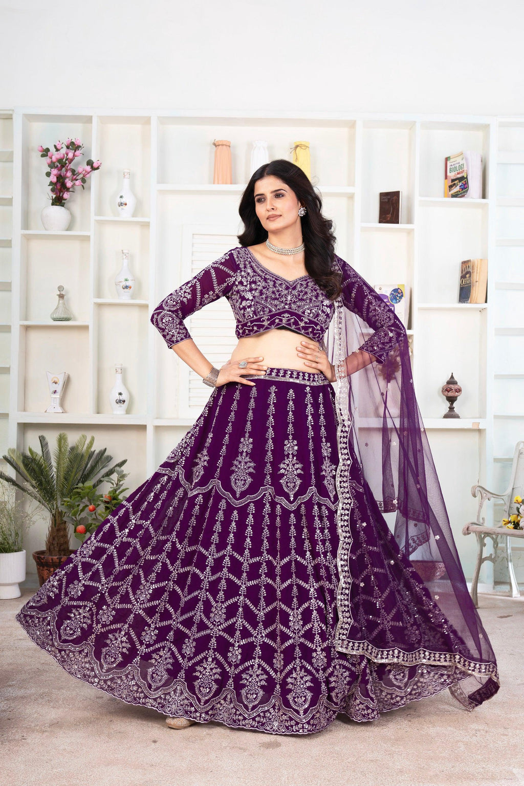 Lehenga Mart Designer Wedding Lehenga Choli For Women - Blue