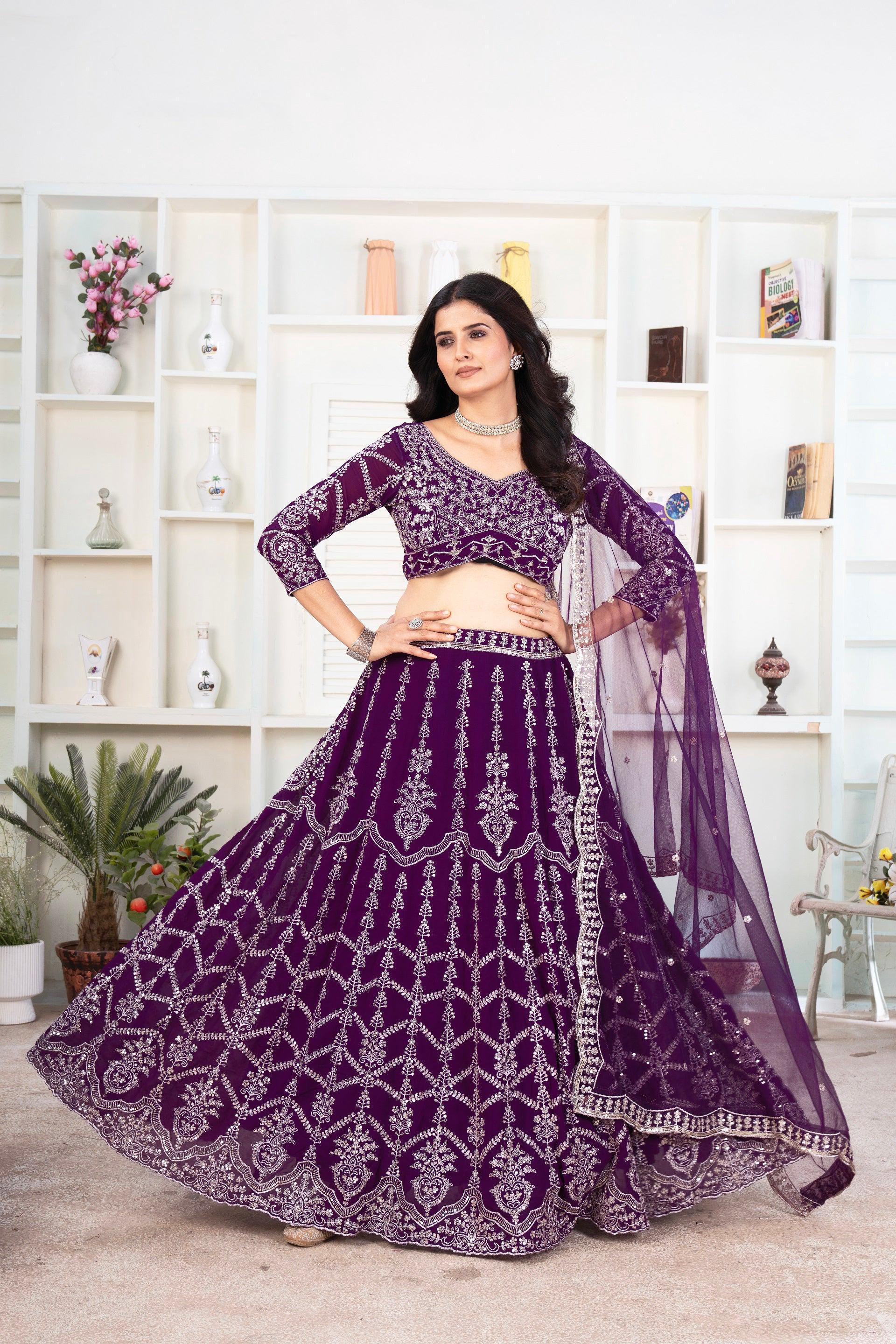 Lehenga Mart Designer Wedding Lehenga Choli For Women - Blue