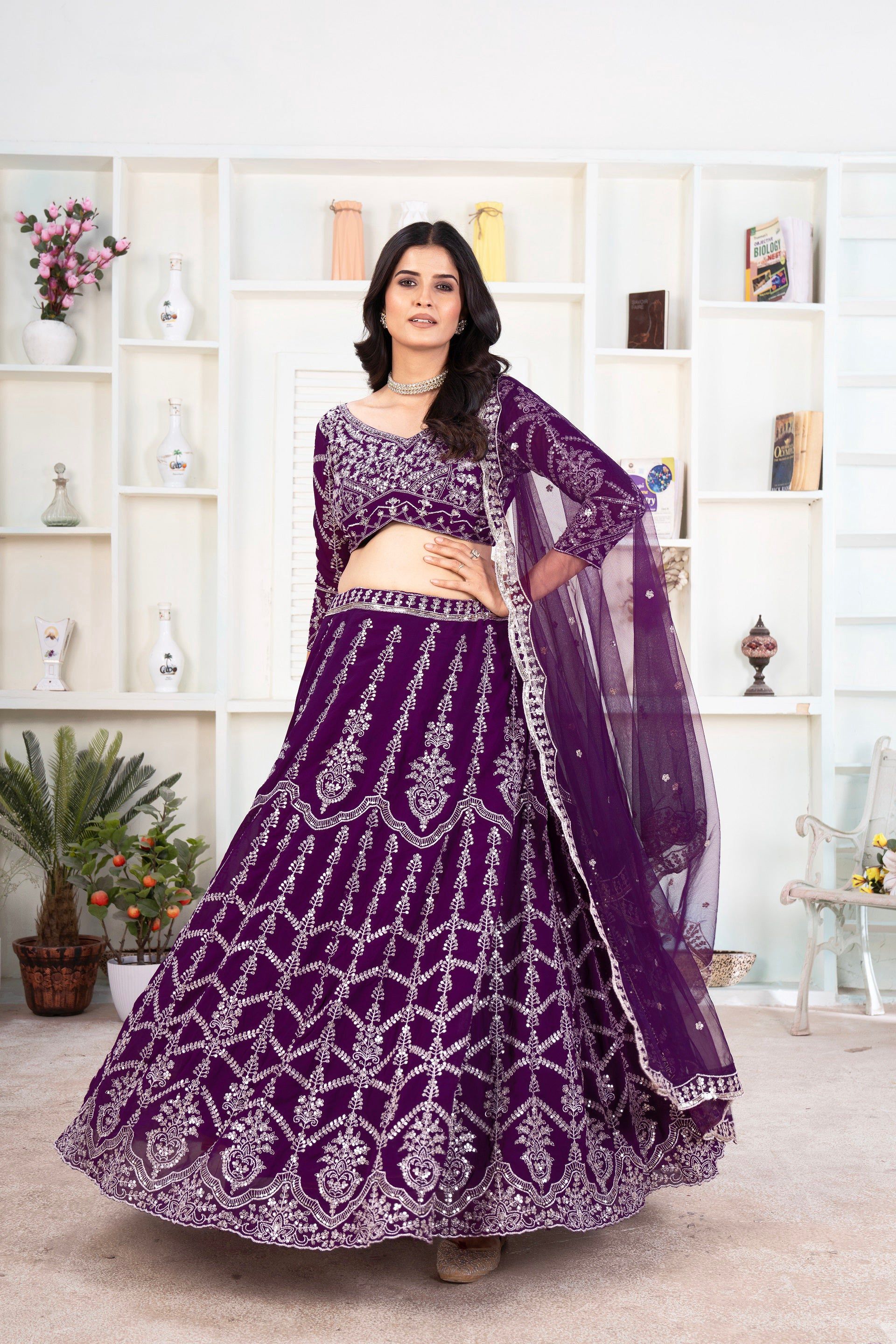 Lehenga Mart Designer Wedding Lehenga Choli For Women - Blue