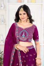 Lehenga Mart Designer Wedding Lehenga Choli For Women - Purple