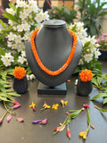 Inhanns Noor-E-Jalwa – Handmade Crystal Bead Necklace / Necklace With Earrings -Adjustable - Orange