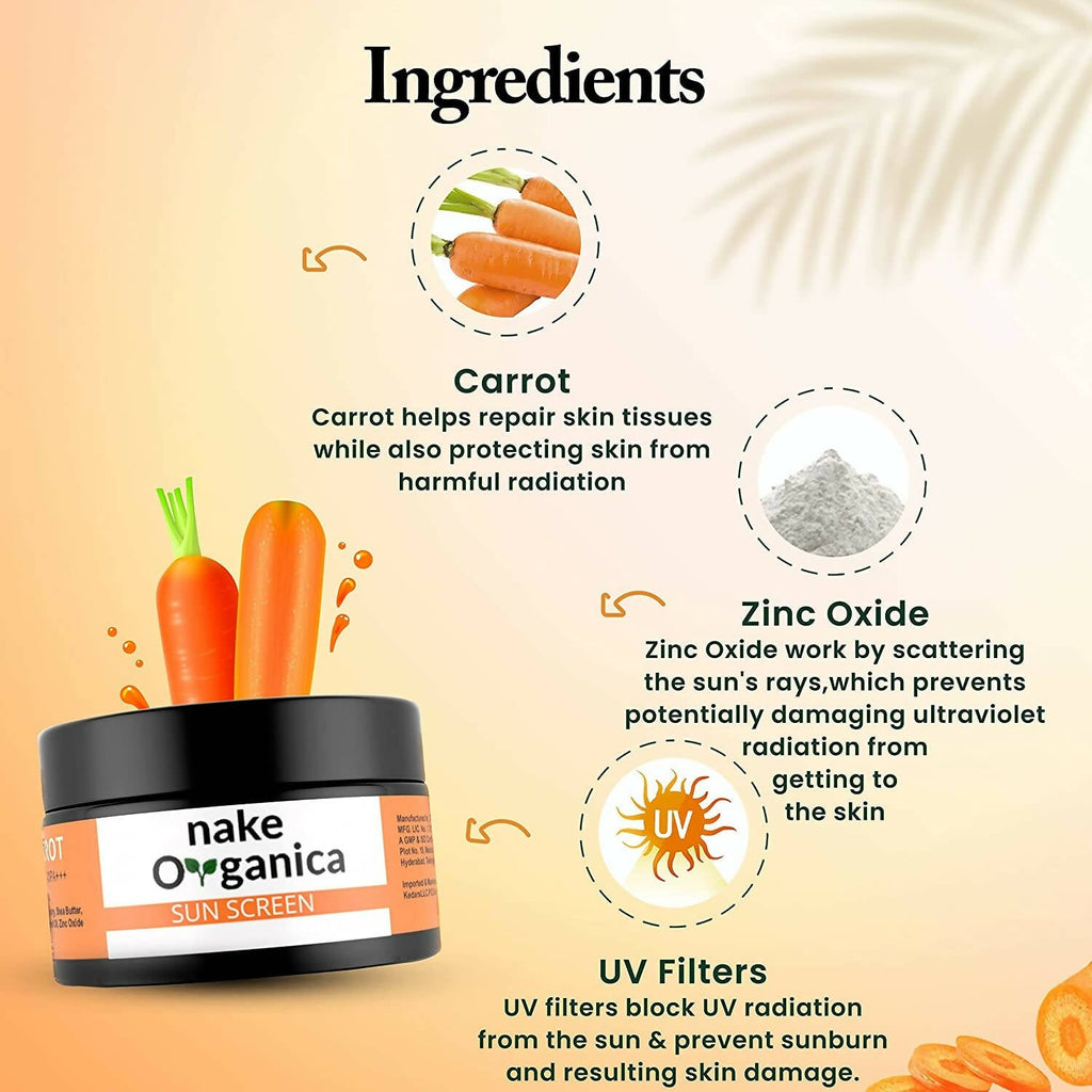 Nake Organica Carrot Sunscreen SPF40 PA+++