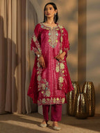 Teeya Creation Rani Color Barsana Silk Pakistani Style Salwar Suit
