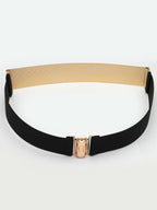 NVR Women Circular Gold-Polished Adjustable Broad Belt