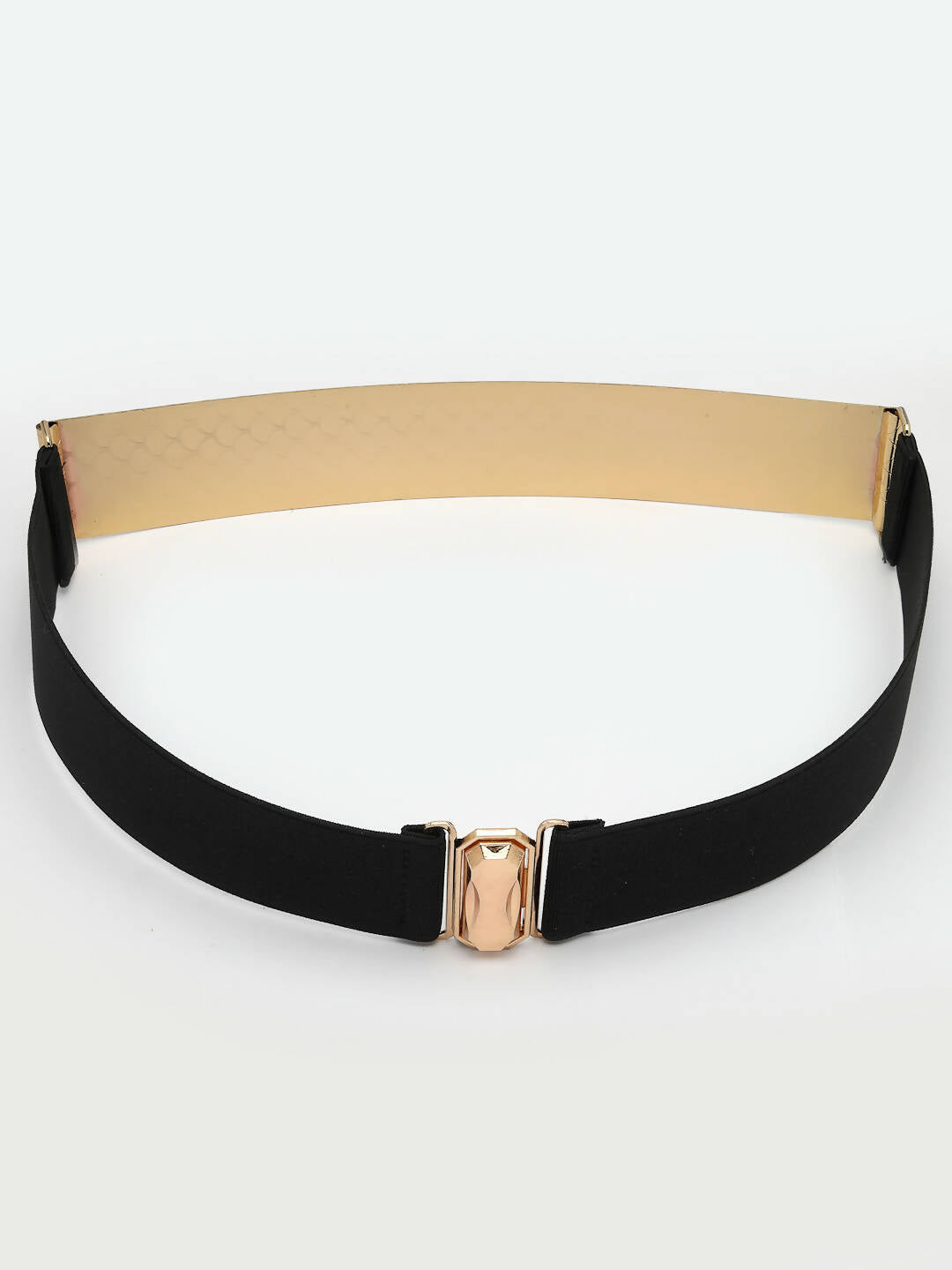 NVR Women Circular Gold-Polished Adjustable Broad Belt