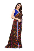 Vamika Beautiful Ethnic Fire Brown Printed With Lace Saree - Distacart