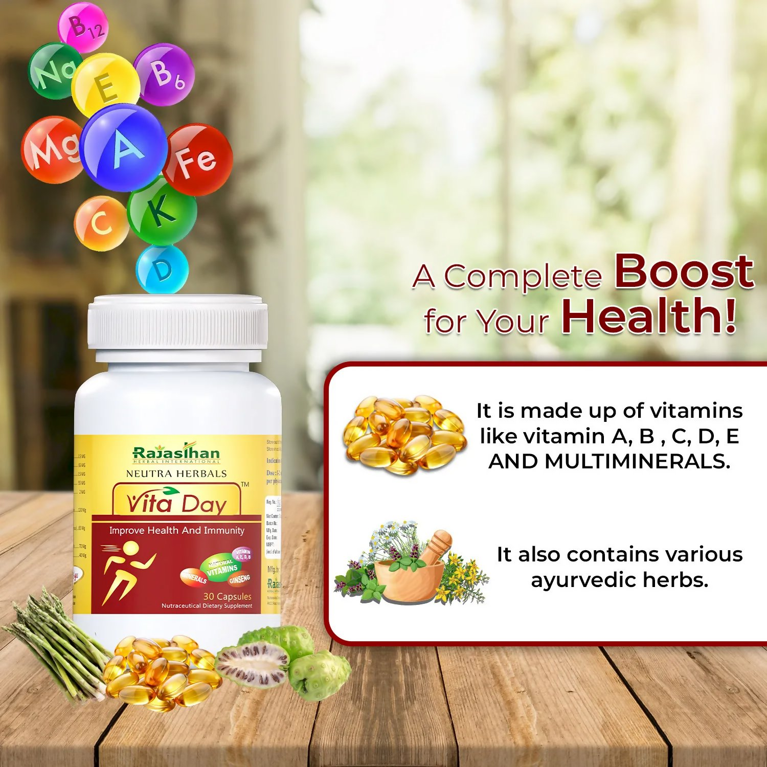 Rajasthan Herbals Neutra Herbals Vita Day Capsules - Distacart