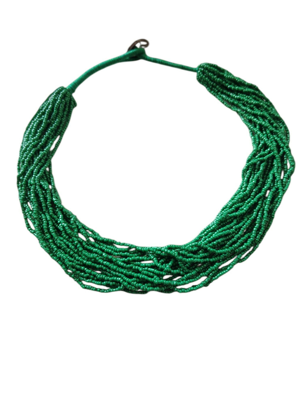 Inhanns Handmade Beaded Multilayer Necklace, 20 Layers - Green