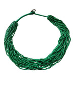 Inhanns Handmade Beaded Multilayer Necklace, 20 Layers - Green