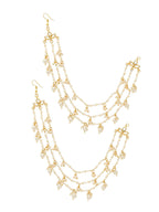 Ruby Raang Gold Pearl Ear Chains (set of 2)