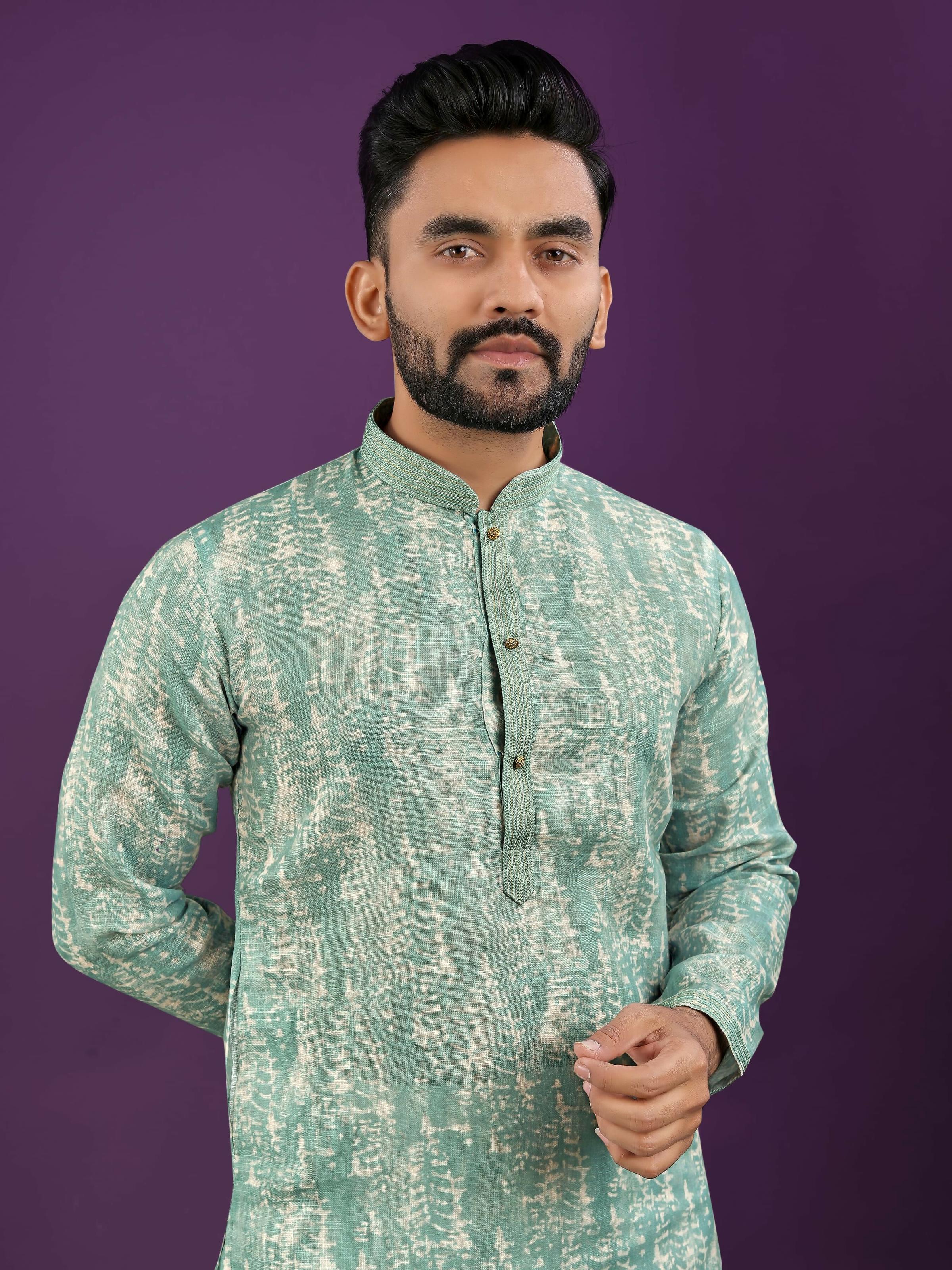Anaita Sea Green Digital Print Kurta