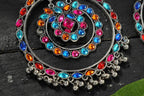 Mominos Fashion Johar Kamal Women's Multi Colour Kundan Circles Earrings - Distacart