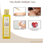 The Pure Story Sweet Almond Oil Pure Cold Pressed For Hair, Skin, Face Care & Massage - Distacart