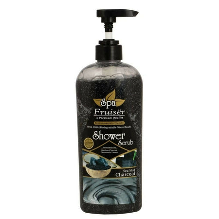 Fruiser Shower Scrub With Sea Mud Charcoal