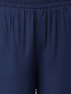 Joban Fashion Navy Blue Rayon and Embroidered Work Straight Kurta Bottom Set