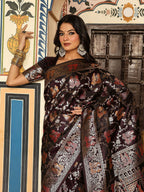 Shree Shyam Fashion Wine Silk Saree - Distacart