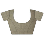 Joban Fashion Grey Banarasi Soft Lichi Silk Checks & Woven Saree - Distacart