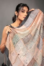 Orange Georgette Designer Printed Party Wear Saree - Cinderella