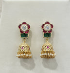 Jewel City Handcrafted Ethnic Green Meenakari Necklace Set