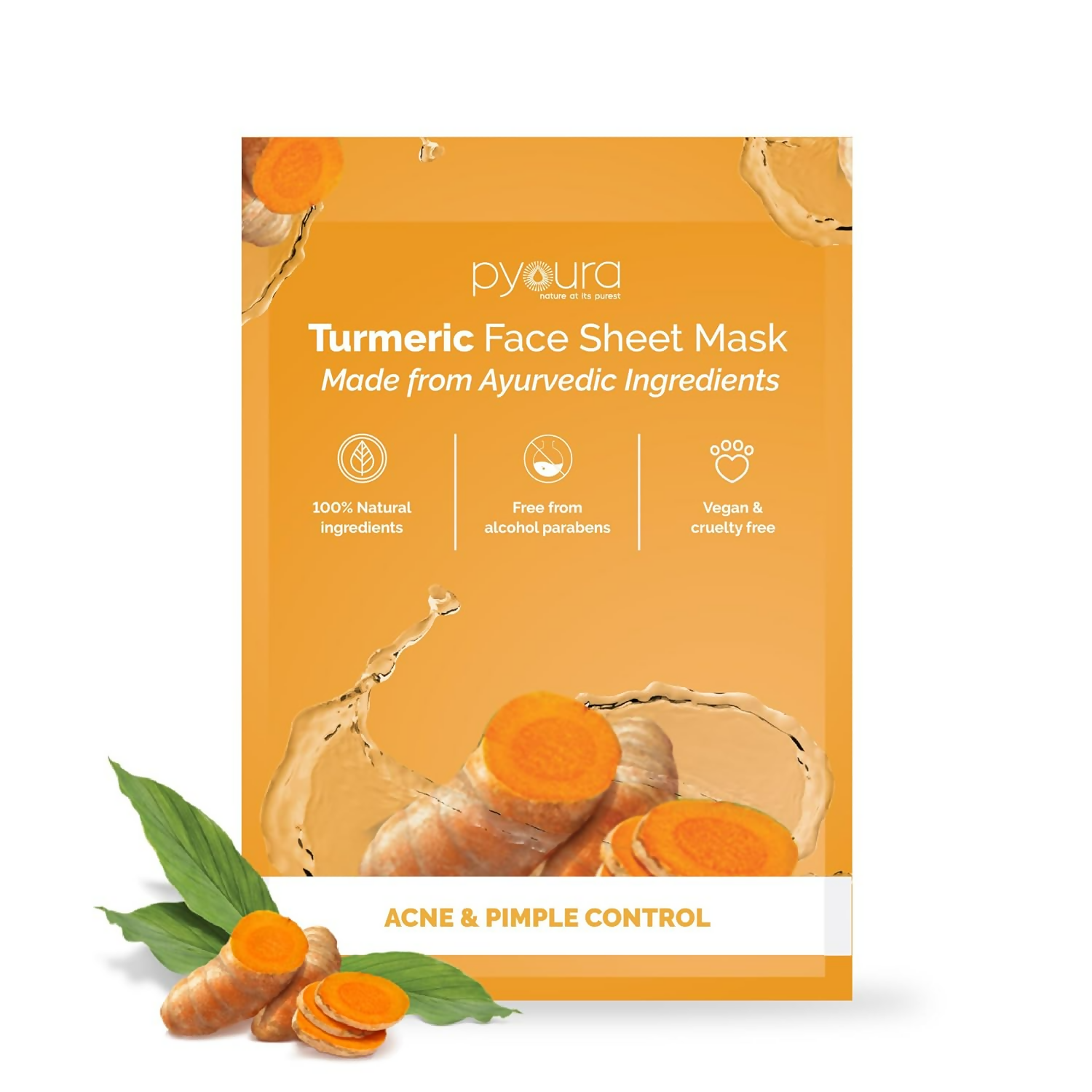 Pyoura Turmeric Infused Face Sheet Mask