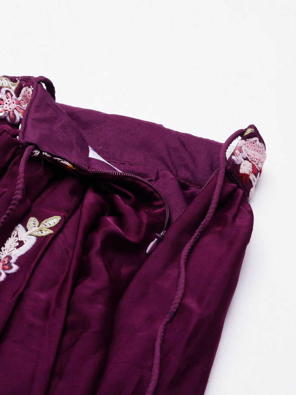 House of Panchhi Burgundy Georgette Sequins and thread embroidery Lehenga choli & Dupatta