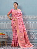 Shree Shyam Fashion Light Pink Silk Saree - Distacart