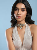 Flower Kundan Choker with Pearls- Ruby Raang