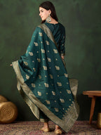 Sangria Woven Design Kurta & Trouser With Dupatta