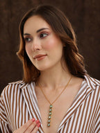 Green Meenakari Kundan Necklace - Ruby Raang