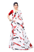 Vamika White Silk Blend Designer Saree