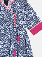 Ahalyaa Multi Crepe Printed Kids Kurta Sharara Set With Dupatta For Girls