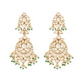 Nuyug 22K Gold Plated Chandbali Stone Drop Kundan Earrings - Distacart