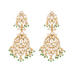 Nuyug 22K Gold Plated Chandbali Stone Drop Kundan Earrings - Distacart