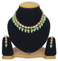 Joban Fashion C.Green kundan work Necklace Set