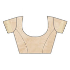 Vamika Cotton Polyester Silk Weaving Cream Blouse)