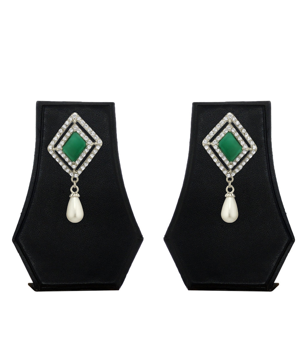Silver-Plated Alloy Diva Look Stylish Contemporary Earrings - The Pari - Distacart