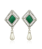 Silver-Plated Alloy Diva Look Stylish Contemporary Earrings - The Pari - Distacart