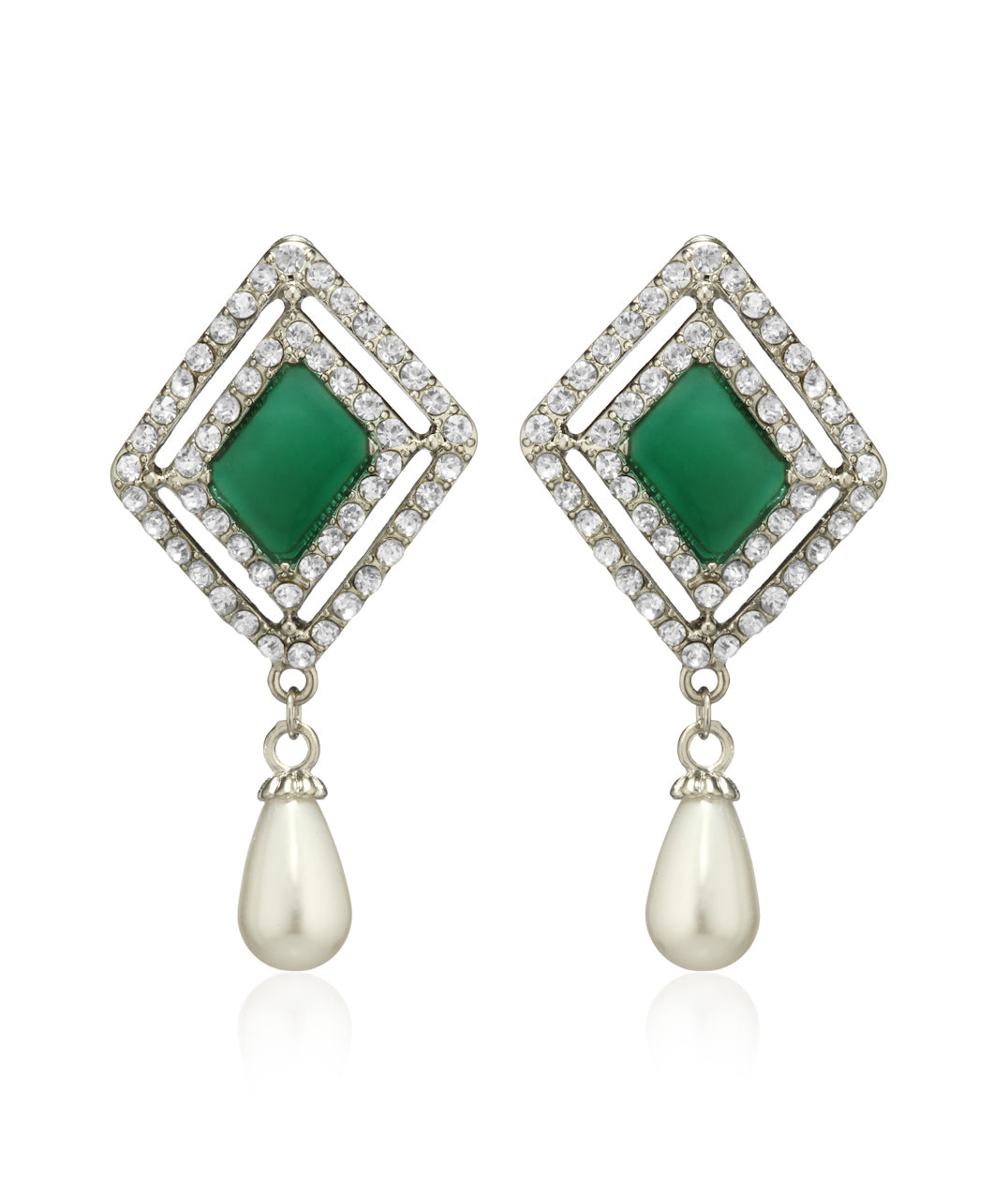 Silver-Plated Alloy Diva Look Stylish Contemporary Earrings - The Pari - Distacart