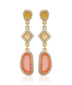 Gold-Plated Alloy Diva Look Stylish Contemporary Earrings - The Pari - Distacart