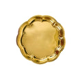 Spillbox Gold-Toned Brass Zig Zag Round Thali Round Pooja Essential