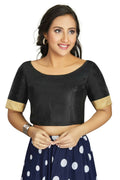 Aastha Fashion Women's Black Art Silk Designer Traditional Readymade Blouse