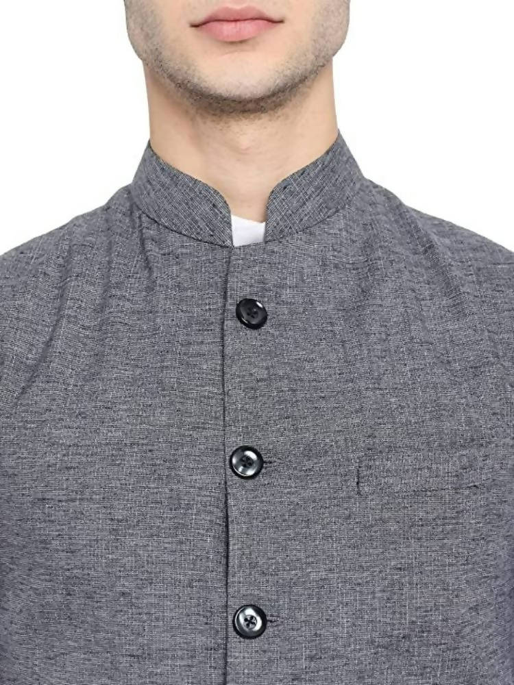 Vastraa Fusion Men's Assorted Dots Blended Festive Nehru Jacket - Distacart